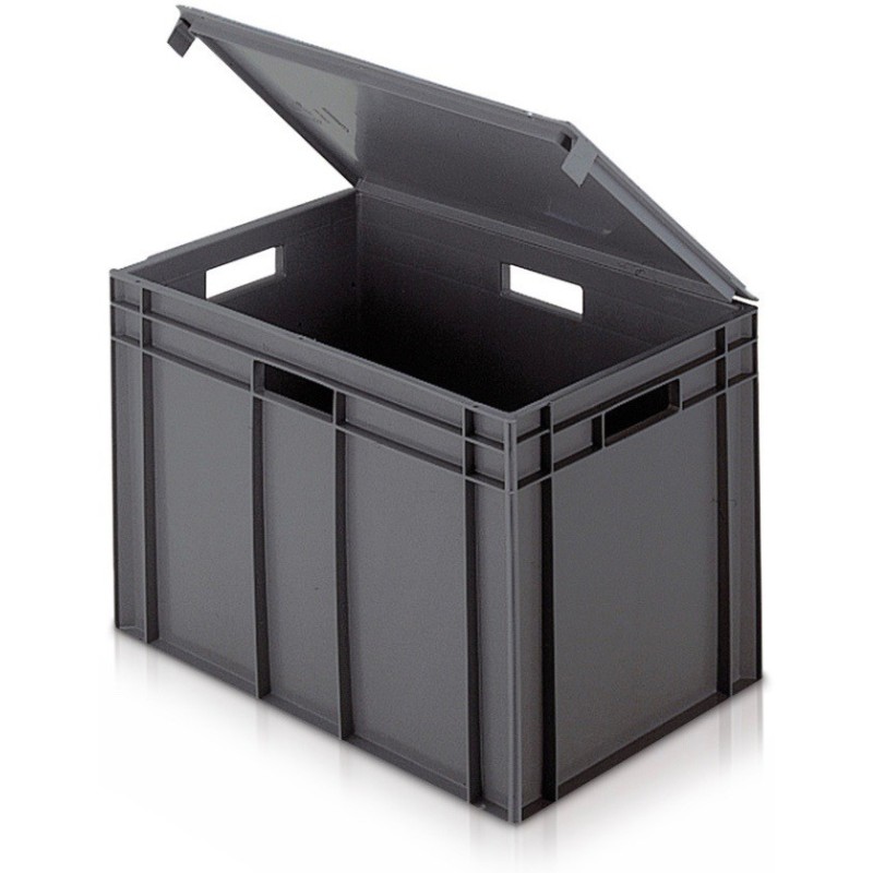 Bac gerbable 75 litres NE à Couvercle solidaire allibert 20C85 Bac gerbable 75 litres NE à Couvercle solidaire allibert 20C85