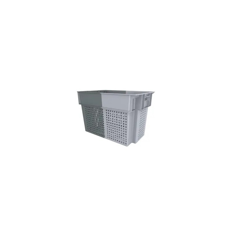 Bac Gerbable Ouverture Frontale Provost 81L – Qualité Alimentaire, 60x40x42 Cm, Gris