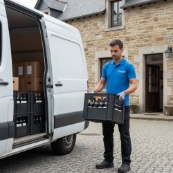 Casier à bouteille 12 bouteilles de 1 litre noir