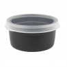 Boîte hermétique ronde noir - lot de 10