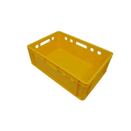 Bac alimentaire - 40L - 600x400x200 mm - fond plein, parois pleines - Bleu - réf. E2