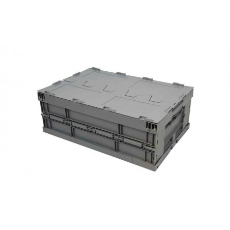 Bac pliable - 39L - 600x400x223 mm - fond plein, parois pleines - Vert - réf. GC6422-1161