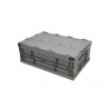 Bac pliable - 39L - 600x400x223 mm - fond plein, parois pleines - Vert - réf. GC6422-1161