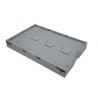 Bac pliable - 39L - 600x400x223 mm - fond plein, parois pleines - Vert - réf. GC6422-1161