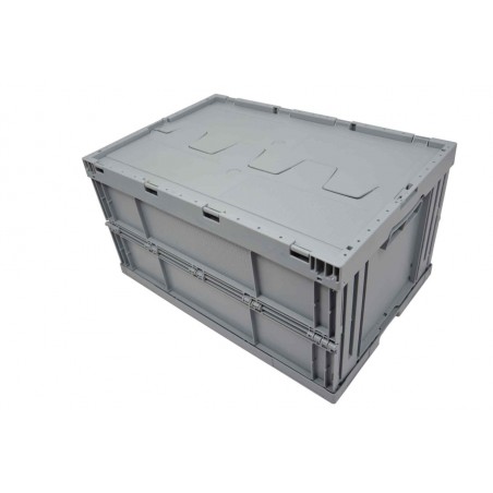 Bac pliable - 59L - 600x400x320 mm - fond plein, parois pleines - Vert - réf. GC6433-1161