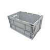 Bac pliable - 59L - 600x400x320 mm - fond plein, parois pleines - Vert - réf. G6433-1161