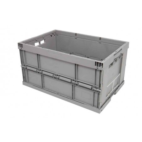 Bac pliable - 59L - 600x400x320 mm - fond plein, parois pleines - Vert - réf. G6433-4161