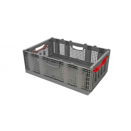 Bac pliable - 40L - 600x400x221 mm - fond ajouré, parois ajourées - Vert - réf. P6420-0042
