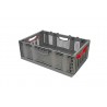 Bac pliable - 40L - 600x400x221 mm - fond ajouré, parois ajourées - Vert - réf. P6420-0042