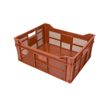 Bac gerbable - 36L - 500x400x215 mm - fond ajouré, parois ajourées - Orange - réf. BF5421-4020