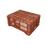 Bac gerbable - 36L - 500x400x215 mm - fond ajouré, parois ajourées - Orange - réf. BF5421-4020