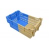 Bac gerbable emboîtable - 23L - 500x300x210 mm - fond ajouré, parois ajourées - Noir - réf. BFBI5321-9050