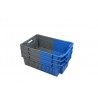 Bac gerbable emboîtable - 32L - 600x400x200 mm - fond ajouré, parois ajourées - Blanc - réf. GEBI-6420-7020
