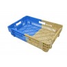 Bac gerbable emboîtable - 25L - 600x400x148 mm - fond ajouré, parois ajourées - Vert - réf. PVBI-6414-0040