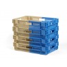 Bac gerbable emboîtable - 22L - 600x400x127 mm - fond ajouré, parois ajourées - Vert - réf. PVBI-6412-0040