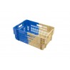 Bac gerbable emboîtable - 47L - 600x400x246 mm - fond ajouré, parois ajourées - Vert - réf. PVBI-6424-0040