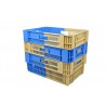 Bac gerbable emboîtable - 47L - 600x400x246 mm - fond ajouré, parois ajourées - Vert - réf. PVBI-6424-0040