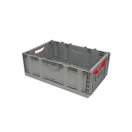 Bac pliable - 40L - 600x400x221 mm - fond ajouré, parois pleines - Vert - réf. P6420-0122