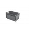 Bac Europe - 61L - 600x400x320 mm - fond plein, parois pleines - Gris clair/Gris foncé - réf. NE-6432-5120