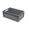 Bac Europe - 44L - 600x400x220 mm - fond plein, parois pleines - Gris clair/Gris foncé - réf. NE-6422-5120