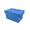 Bac plastique - 54L - 600x400x315 mm - fond plein, parois pleines - Bleu - réf. BD6430-1150