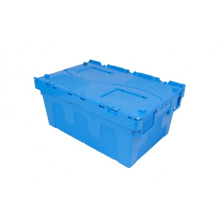 Bac plastique - 46L - 600x400x265 mm - fond plein, parois pleines - Bleu - réf. BD6425-1150