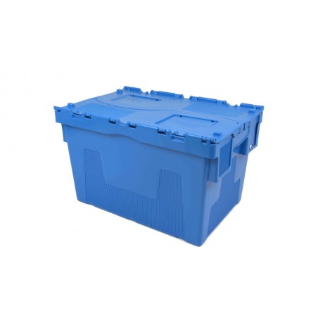Bac plastique - 67L - 600x400x365 mm - fond plein, parois pleines - Bleu - réf. BD6435-1150