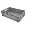 Bac Europe - 30L - 600x400x170 mm - fond plein, parois pleines - Gris clair/Gris foncé - réf. E6417-5120