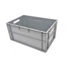 Bac Europe - 55L - 597x398x290 mm - fond plein, parois pleines - Gris clair/Gris foncé - réf. E6429-5120