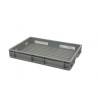 Bac Europe - 15L - 600x400x80 mm - fond ajouré, parois ajourées - Gris clair - réf. E6408-0050