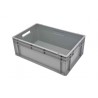Bac Europe - 42L - 597x398x222 mm - fond plein, parois pleines - Gris clair/Gris foncé - réf. E6422-5120