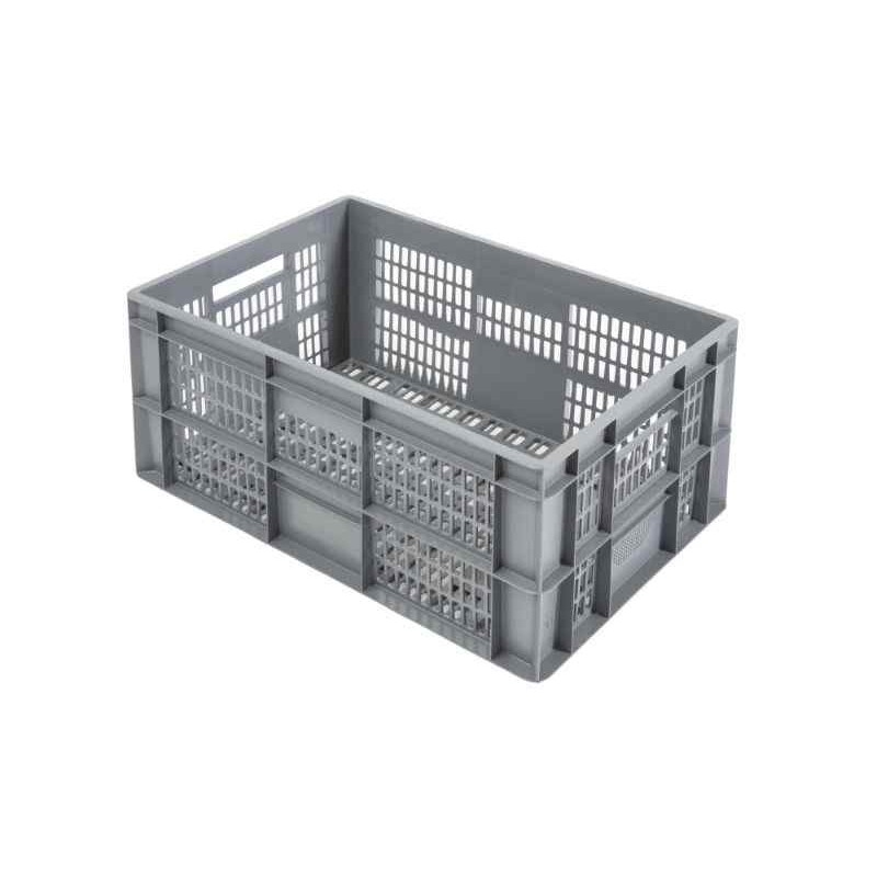 Bac Euronorm à parois et fond ajourés - 60 L - 600×400×320 mm