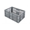 Bac Europe - 60L - 600x400x320 mm - fond ajouré, parois ajourées - Rouge - réf. E6432-2020