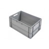 Bac Europe - 60L - 600x400x320 mm - fond plein, parois pleines - Gris clair/Gris foncé - réf. E6432-5120