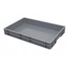Bac Europe - 15L - 600x400x80 mm - fond plein, parois pleines - Bleu - réf. E6408-1150