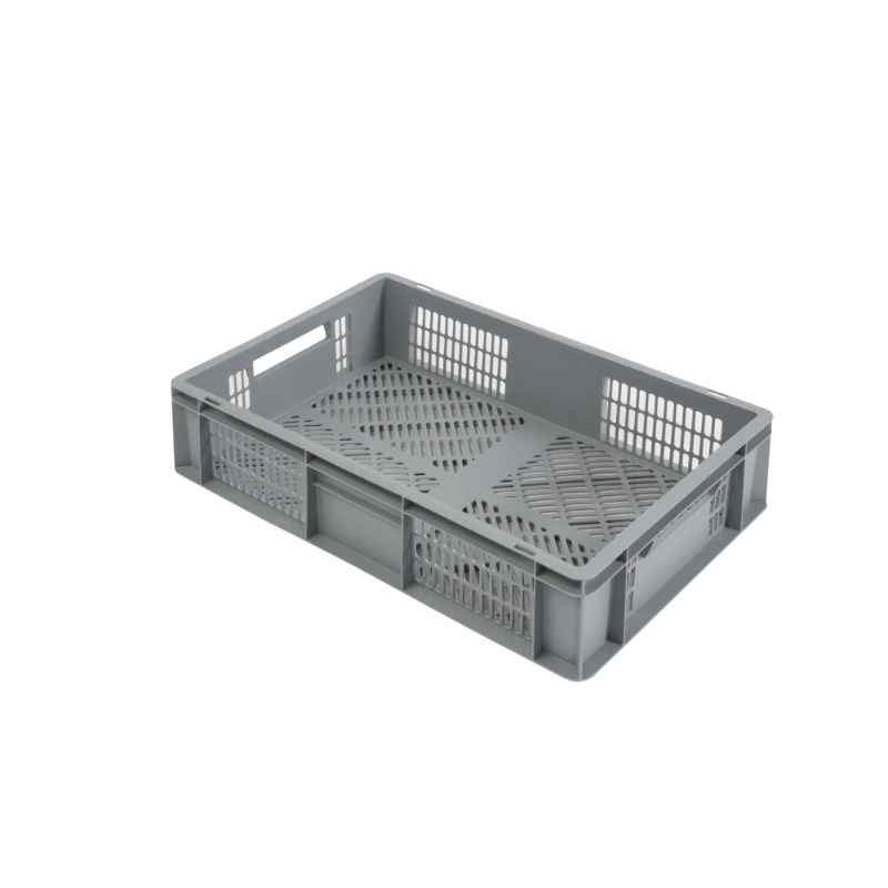 Bac Euronorm à parois et fond ajourés - 27 L - 600×400×150 mm