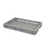 Bac Europe - 12.5L - 600x400x70 mm - fond ajouré, parois ajourées - Gris clair - réf. E6407-0050