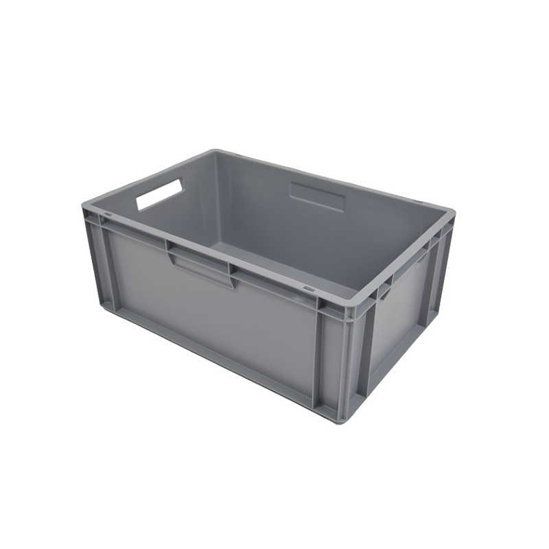Bac gerbable emboîtable plein E6424-5120 - 600x400x235 mm - 45 L Gris