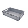 Bac Europe - 27L - 600x400x150 mm - fond plein, parois pleines - Gris clair/Gris foncé - réf. E6415-5120