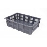 Bac gerbable emboîtable - 30L - 600x400x170 mm - fond ajouré, parois ajourées - Vert - réf. 01-6417
