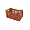 Bac gerbable - 30L - 500x300x265 mm - fond ajouré, parois ajourées - Noir - réf. BF5327-9020