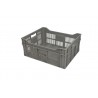 Bac gerbable - 36L - 500x400x215 mm - fond ajouré, parois ajourées - Noir - réf. BF5421-9020