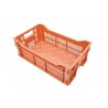 Bac gerbable - 20.5L - 500x300x180 mm - fond ajouré, parois ajourées - Gris - réf. BF5318-0020