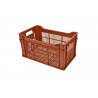 Bac gerbable - 30L - 500x300x265 mm - fond ajouré, parois ajourées - Gris - réf. BF5327-0020