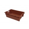 Bac gerbable emboîtable - 26L - 600x400x170 mm - fond plein, parois pleines - Orange - réf. GE6417-4120
