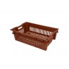 Bac gerbable emboîtable - 26L - 600x400x170 mm - fond ajouré, parois ajourées - Gris - réf. GE6417-0020