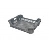 Bac gerbable emboîtable - 33L - 625x500x165 mm - fond ajouré, parois ajourées - Gris - réf. GE6515-0020