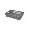 Bac gerbable emboîtable - 26L - 600x400x144 mm - fond ajouré, parois ajourées - Vert - réf. PV6414-0040