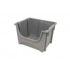 Bac plastique - 50L - 495x390x320 mm - fond ouvert, parois ouvertes - Vert - réf. BR-17066
