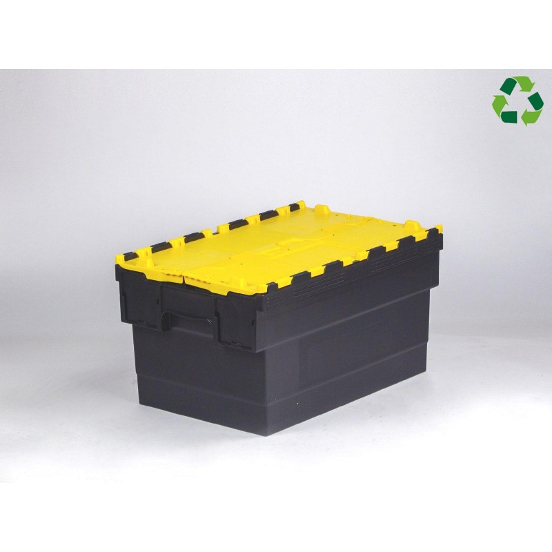 Bac navette Distribox avec couvercle - 55 L - 600×400×320 mm